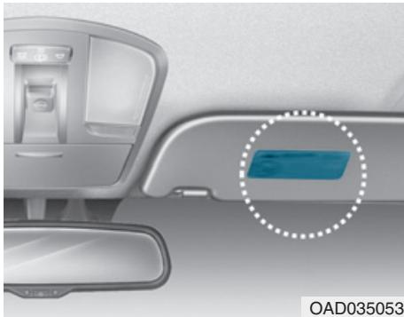 HYUNDAI Ioniq (2016-2019) - Étiquettes d'ajretissement concernant les airbags - 1