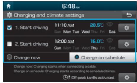 HYUNDAI Ioniq (2016-2019) - Charging/Climate Settings (Paramétres de charge/climatisation) - 1