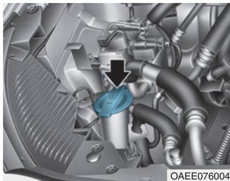 HYUNDAI Ioniq (2016-2019) - Vérification du niveau de liquide lave-glace - 1