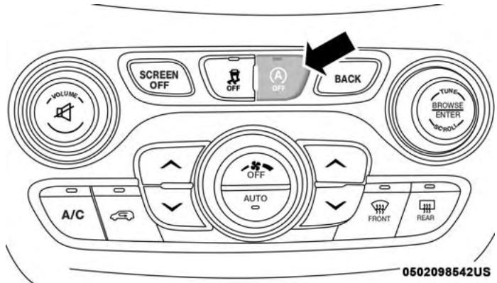 JEEP Cherokee Phase 1 (2013-2018) - Désactivation manuelle du système d'arrêt et de démarrage - 1