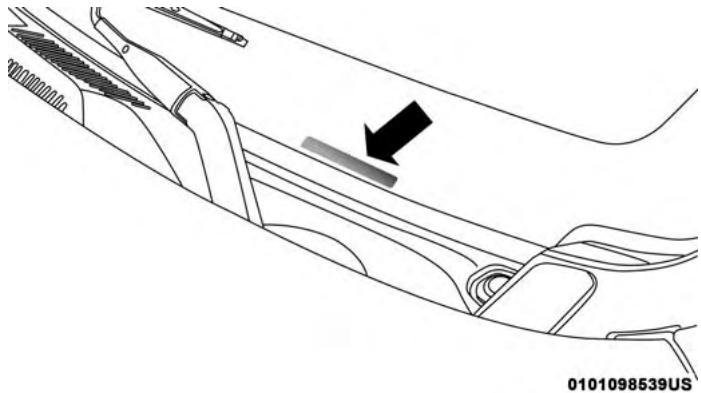 JEEP Cherokee Phase 1 (2013-2018) - NUMERO D'IDENTIFICATION DU VEHICULE - 1