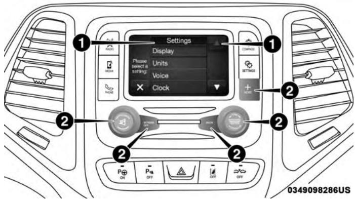 JEEP Cherokee Phase 1 (2013-2018) - RéGLAGES DU SYSTÉME UCONNECT - 1