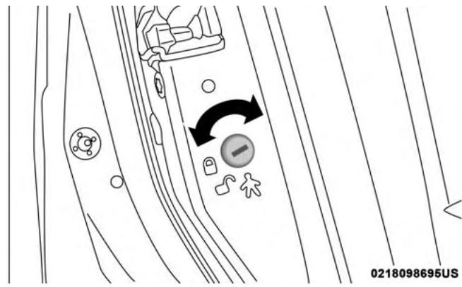 JEEP Cherokee Phase 1 (2013-2018) - Système de verrouillage sécurité-enfants - portières arrêté - 1