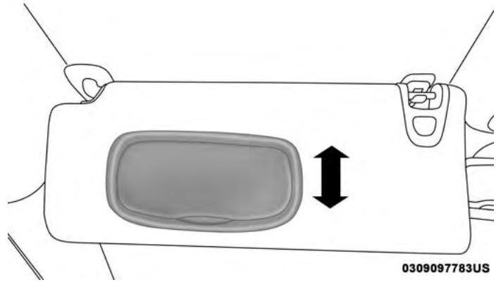 JEEP Cherokee Phase 1 (2013-2018) - Miroirs de courtoisie avec éclairage - selon l'équipement - 1