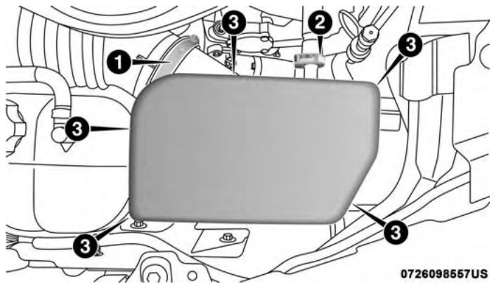 JEEP Cherokee Phase 1 (2013-2018) - Dépose du filtré à air du moteur - 1