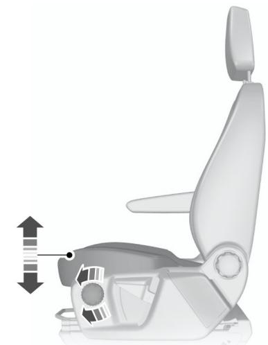 FORD Transit Custom Phase 1 (2012-2017) - Réglage de la hauteur du siège conducteur - 2