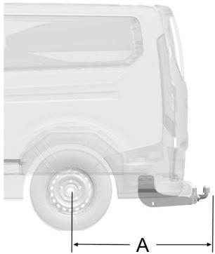 FORD Transit Custom Phase 1 (2012-2017) - Dimensions de l'équipement de remorquage - 1