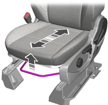 FORD Transit Custom Phase 1 (2012-2017) - Avance et recul des sièges - 1