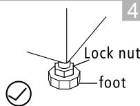 FAGOR FLT8013ADP - Positionnement et calage du lave-linge - 4