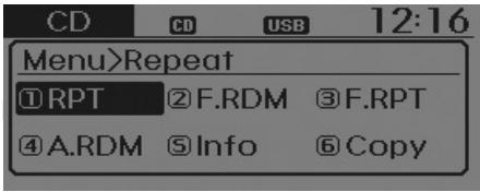 HYUNDAI i10 2 Phase 1 (2013-2016) - MENU: MP3 CD / USB - 1