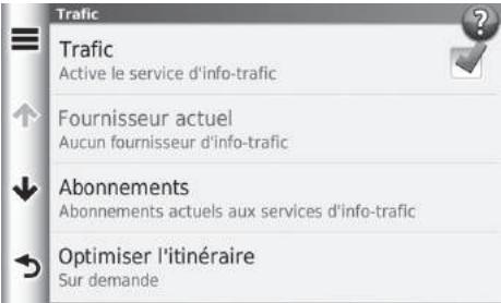 Honda Jazz 3 Phase 1 (2015-2017) - HOME ▶ Navigation ▶ Paramètres ▶ Trafic - 1