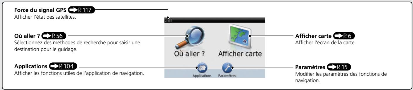 Honda Jazz 3 Phase 1 (2015-2017) - Ecran du menu de navigation - 1