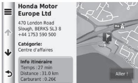 Honda Jazz 3 Phase 1 (2015-2017) - Visualisation de la carte de destination - 1