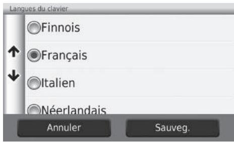 Honda Jazz 3 Phase 1 (2015-2017) - HOME ▶ Navigation ▶ Paramètres ▶ Langue et clavier ▶ Langue du clavier - 1