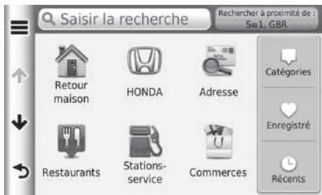 Honda Jazz 3 Phase 1 (2015-2017) - HOME ▶ Navigation ▶ Où aller ? - 1