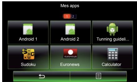 RENAULT R-Link2 (2015) - Menu « Mes apps » - 1