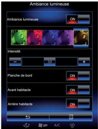 RENAULT R-Link2 (2015) - AMBIANCE LUMINEUSE - 2