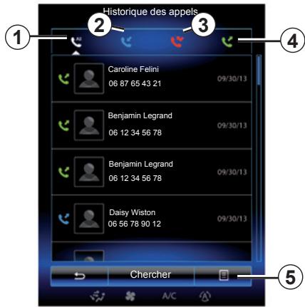 RENAULT R-Link2 (2015) - Acceder à l'histoire des appels - 2