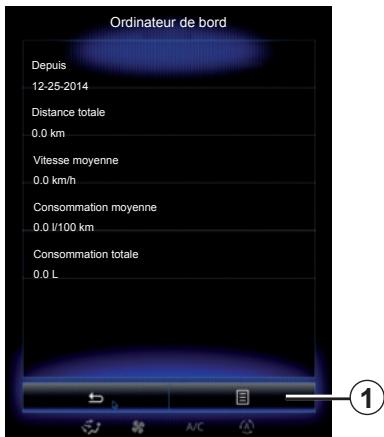 RENAULT R-Link2 (2015) - Menu « Ordinateur de bord » - 1