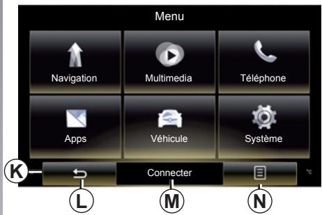 RENAULT R-Link2 (2015) - Écran des menus - 1