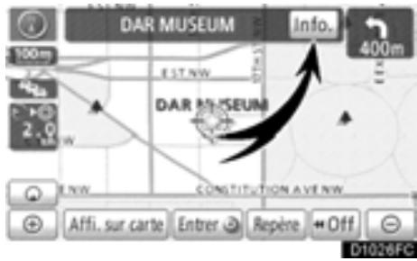 TOYOTA Highlander (2012) - INFORMATION SUR LES ENTRÉES DU CARNET D'ADRESSES - 1