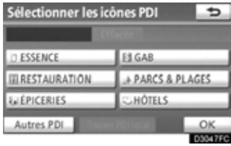 TOYOTA Highlander (2012) - Affichage sur la carte — — Affichage des icônes de PDI - 3