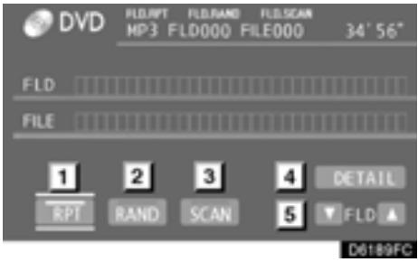 TOYOTA Highlander (2012) - — Utilisation du lecteur DVD (disques MP3) - 1