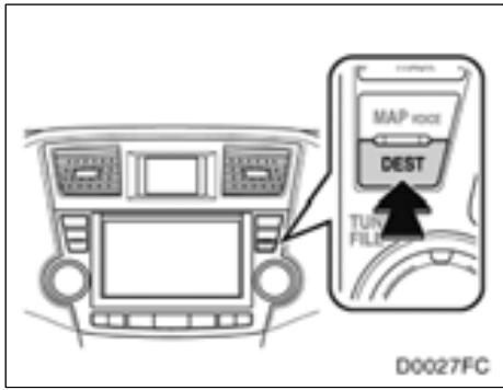 TOYOTA Highlander (2012) - Recherche de la destination — - 1