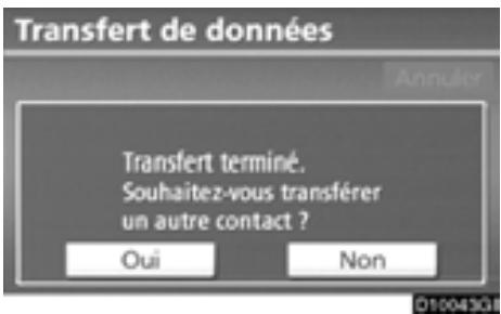 TOYOTA Highlander (2012) - Si vous avez effleuré la touche “Ajouter des contacts”: - 1