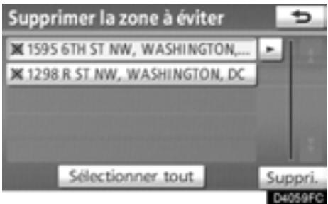 TOYOTA Highlander (2012) - Effleurez la touche "Supprimer". - 1