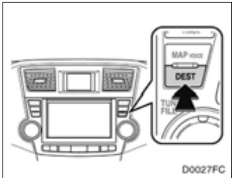 TOYOTA Highlander (2012) - — Définition de la domicile comme destination - 1