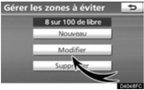 TOYOTA Highlander (2012) - Modification des zones à éviter - 1