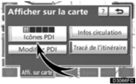 TOYOTA Highlander (2012) - Lorsque le point d'intérêt désiré chevauche le curseur, effleurez la touche "Entrer Ⓞ". - 2