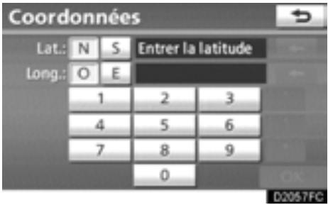 TOYOTA Highlander (2012) - — Recherche de la destination par “Coordonnées” - 1