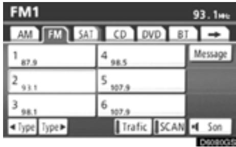 TOYOTA Highlander (2012) - — Fonctionnement de la radio - 3