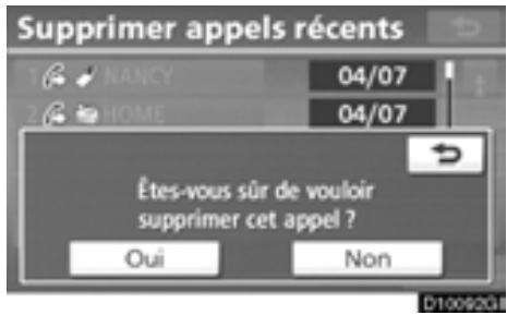 TOYOTA Highlander (2012) - — Suppression de l'historique des appels - 4