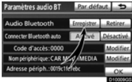 TOYOTA Highlander (2012) - — Paramétrage du lecteur audio Bluetooth® - 2