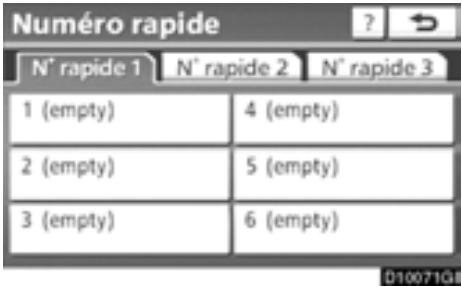 TOYOTA Highlander (2012) - — Paramétrage des numéros de composition abrégée - 7
