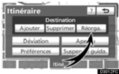 TOYOTA Highlander (2012) - — Réorganisation des destinations - 2