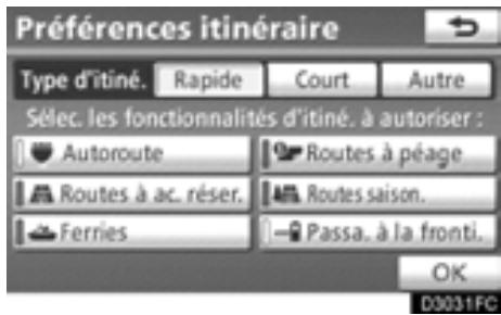TOYOTA Highlander (2012) - Effleurez la touche "Préférences". - 1
