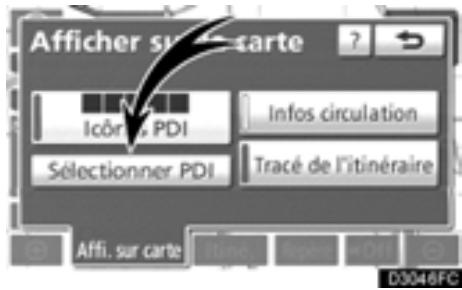 TOYOTA Highlander (2012) - Affichage sur la carte — — Affichage des icônes de PDI - 2