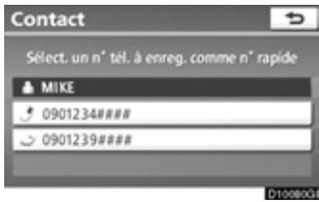 TOYOTA Highlander (2012) - Effleurez la touche "Paramétrer num. rapide". - 1