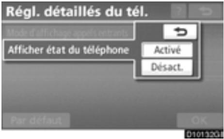 TOYOTA Highlander (2012) - Effleurez la touche "Pl. écran" ou "Déroulant". - 3
