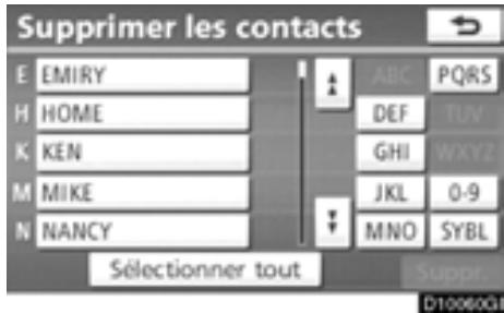 TOYOTA Highlander (2012) - Depuis l'écran "Histor. appels" - 4