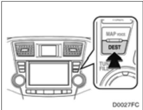 TOYOTA Highlander (2012) - — Déroulement de l'opération: guidage de l'itinéraire - 1