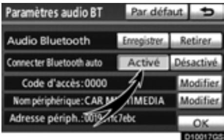 TOYOTA Highlander (2012) - Connexion d'un lecteur audio Bluetooth® - 1