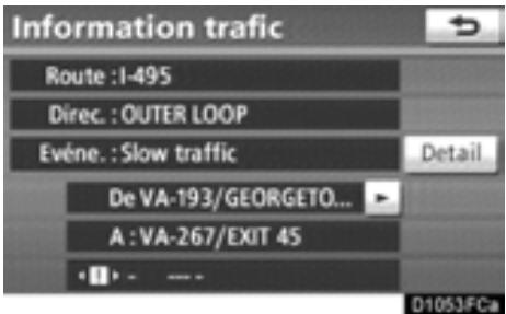 TOYOTA Highlander (2012) - INFORMATION ÉCRITE DE XM® NavTraffic - 2