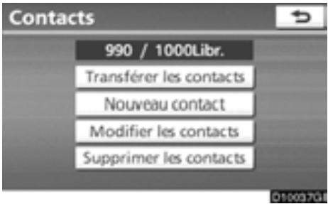 TOYOTA Highlander (2012) - — Paramétrage de l'annuaire - 2