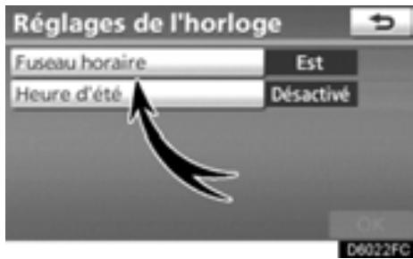 TOYOTA Highlander (2012) - - Fuseau horaire - 1