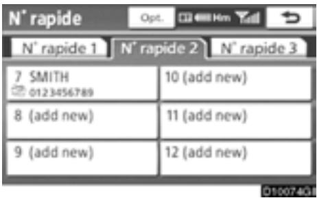 TOYOTA Highlander (2012) - — Paramétrage des numéros de composition abrégée - 10